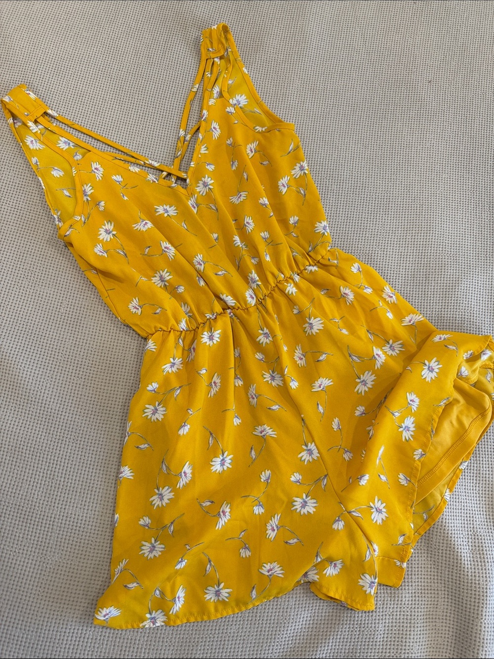 Sienna Sky Mustard Yellow Floral Romper